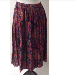 Purple Pleated Vintage Skirt